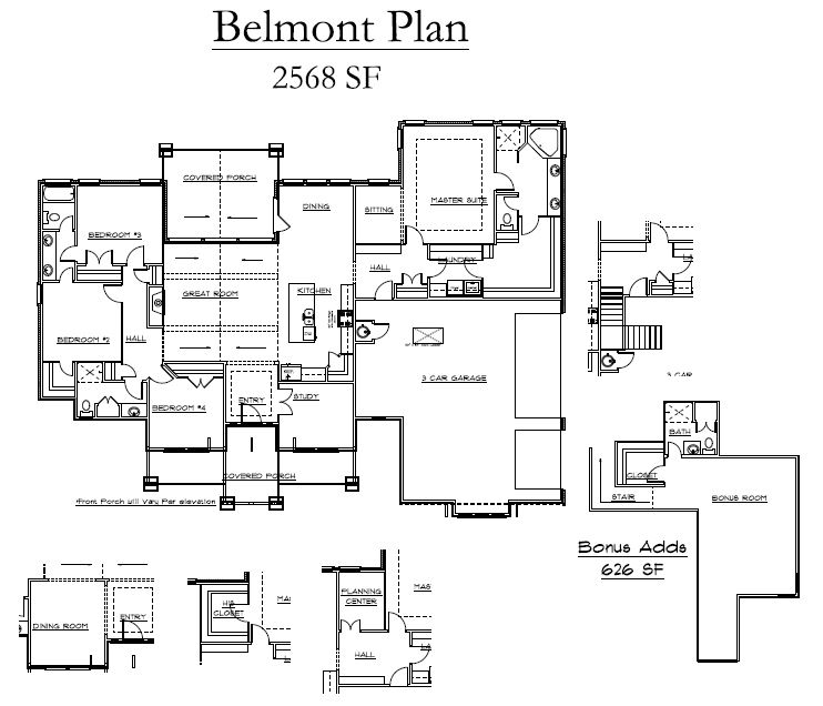 Belmont Collection Home Plans in Edmond OK for Model Homes